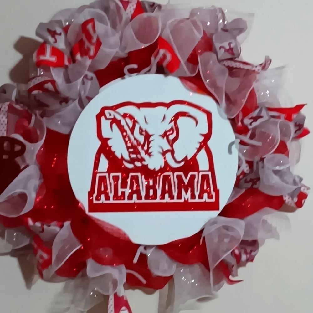 Large Handmade Alabama Decorative Wreath